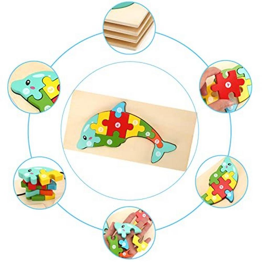 Activity-board  Holzpuzzle für Kleinkinder lernendes pädagogisches Holzpuzzle-Spielzeug 