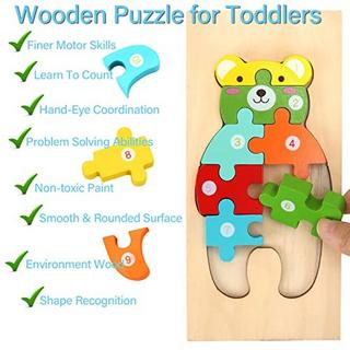 Activity-board  Puzzle en bois pour les tout-petits, jouet éducatif d'apprentissage en bois 