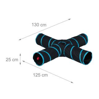 B2X  Zusammenklappbarer Katzentunnel mit 4 Gängen 