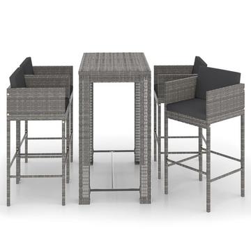 Garten-bar-set poly-rattan