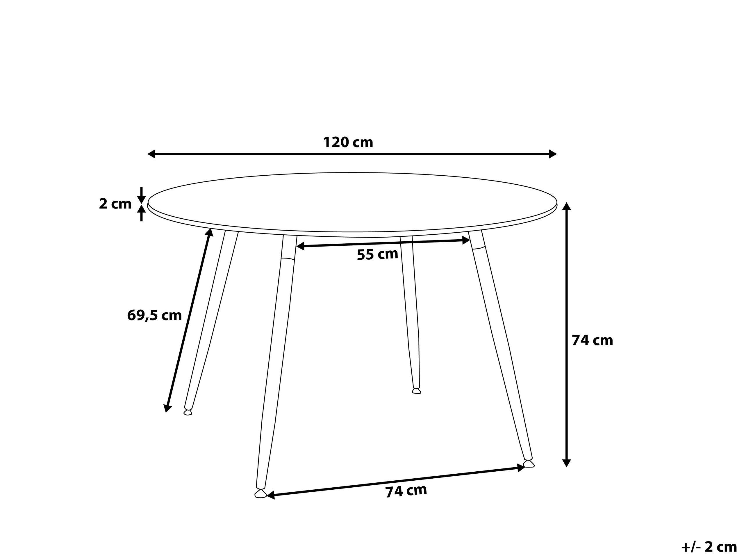 Beliani Table de repas en MDF Rétro BOVIO  