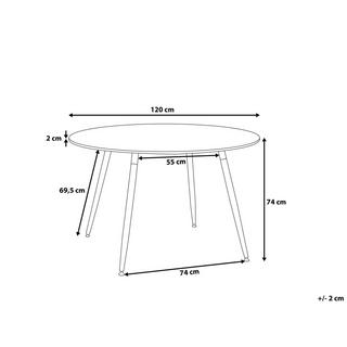 Beliani Table de repas en MDF Rétro BOVIO  