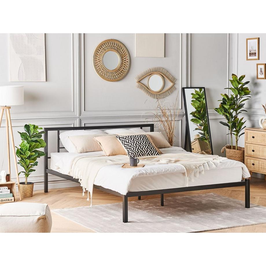 Beliani Letto con rete a doghe en Acciaio Moderno CUSSET  