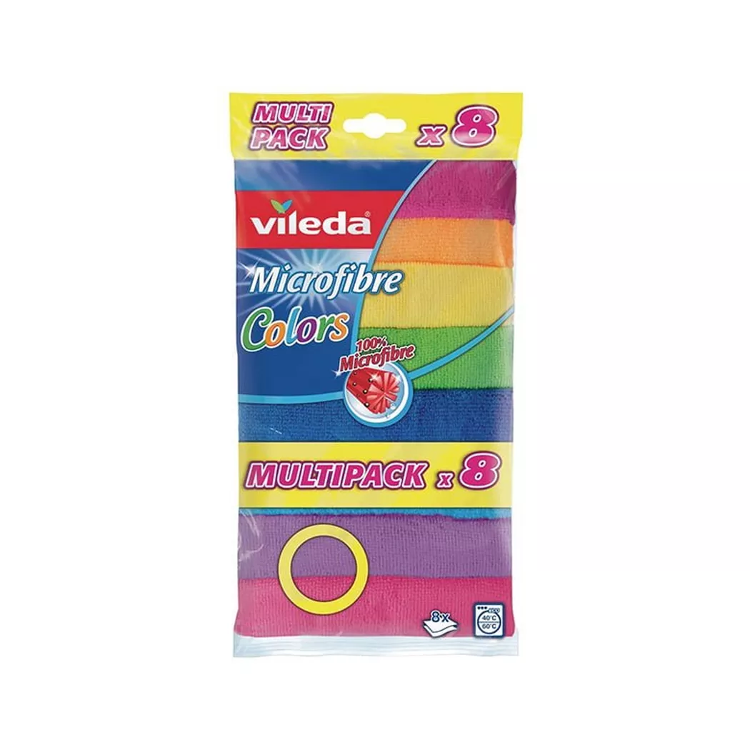 vileda – Mikrofaser-Reinigungstuch (8Teile), Multicolor