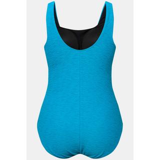 Ulla Popken Maillot de bain Texture Ondulée Bonnets Souples Encolure Carrée  