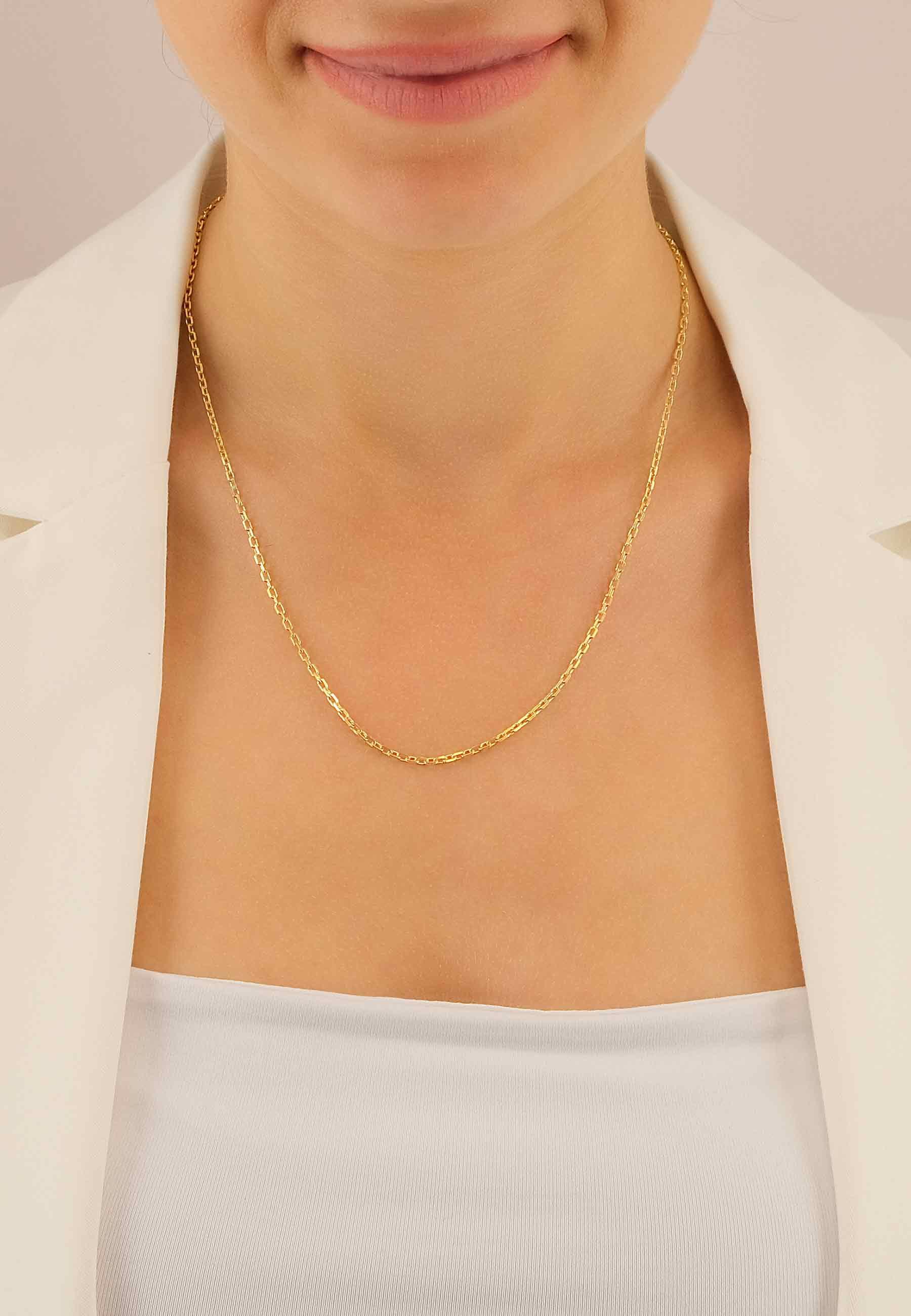 MUAU Schmuck  Collier Anker Gelbgold 750, 2mm, 45cm 