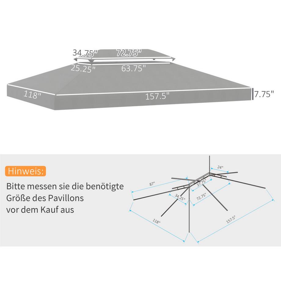 Outsunny Toit pavillon  