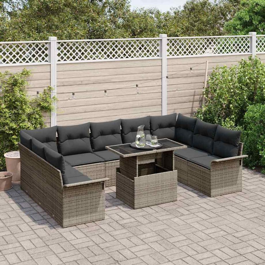 VidaXL Outdoortisch-set poly-rattan  