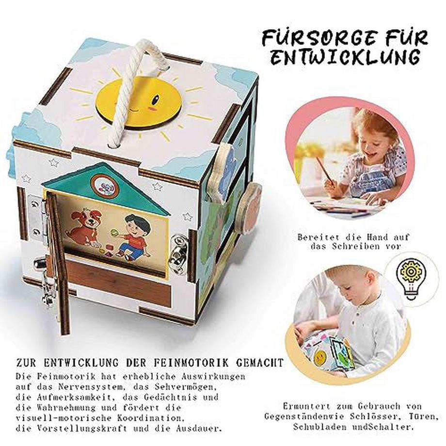 Activity-board  Lernspielzeug, Motorikspielzeug, Reisespiele für Kinder, Beschäftigungsbrett, Holzspielzeug, Spielaktivitätsbrett 