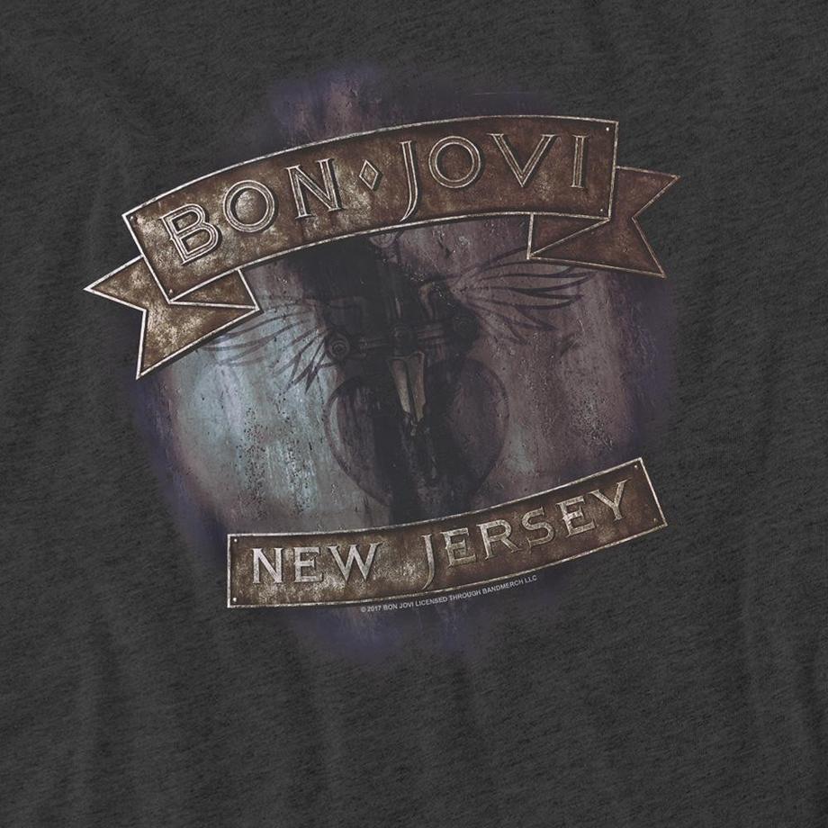 Bon Jovi T-Shirt New Jersey Chiné  