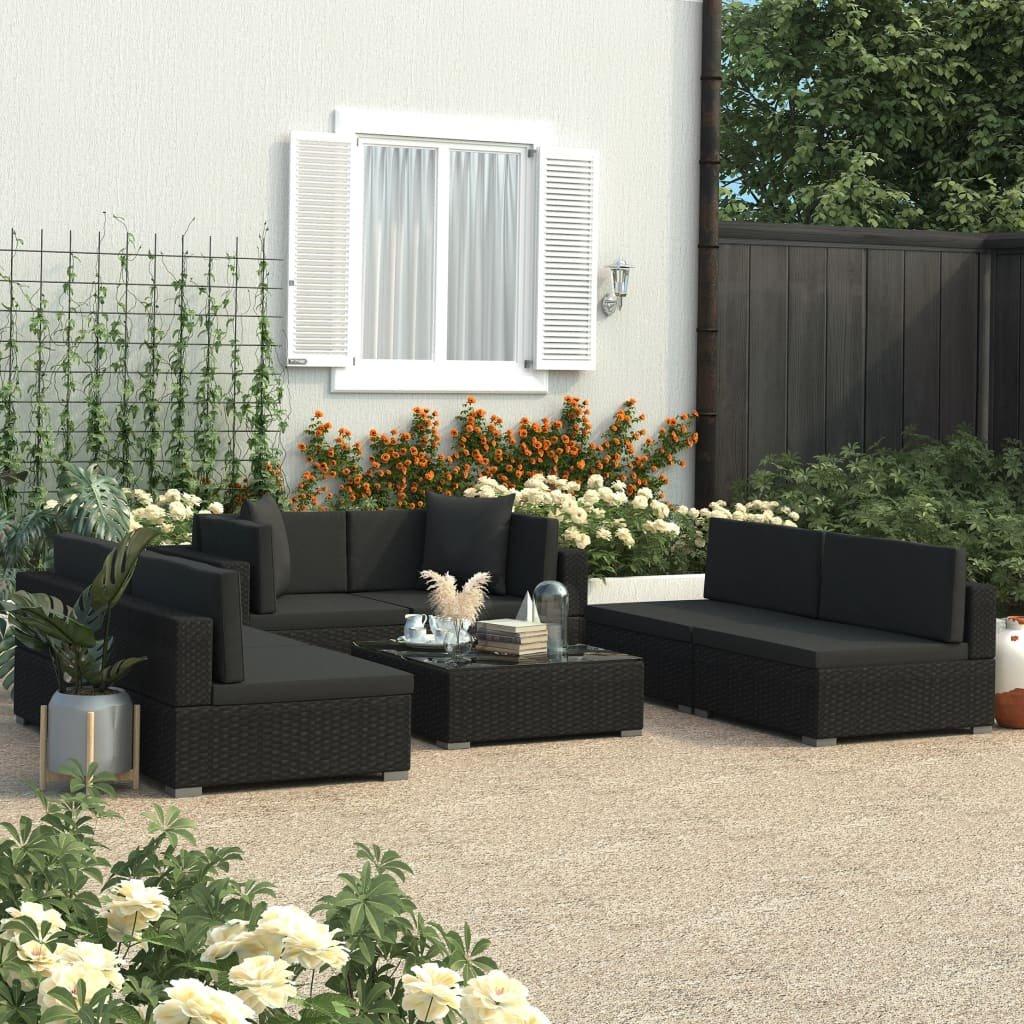 VidaXL Garten-sofagarnitur poly-rattan  