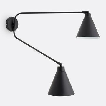 Wandleuchte Hiba mit 2 Schirmen