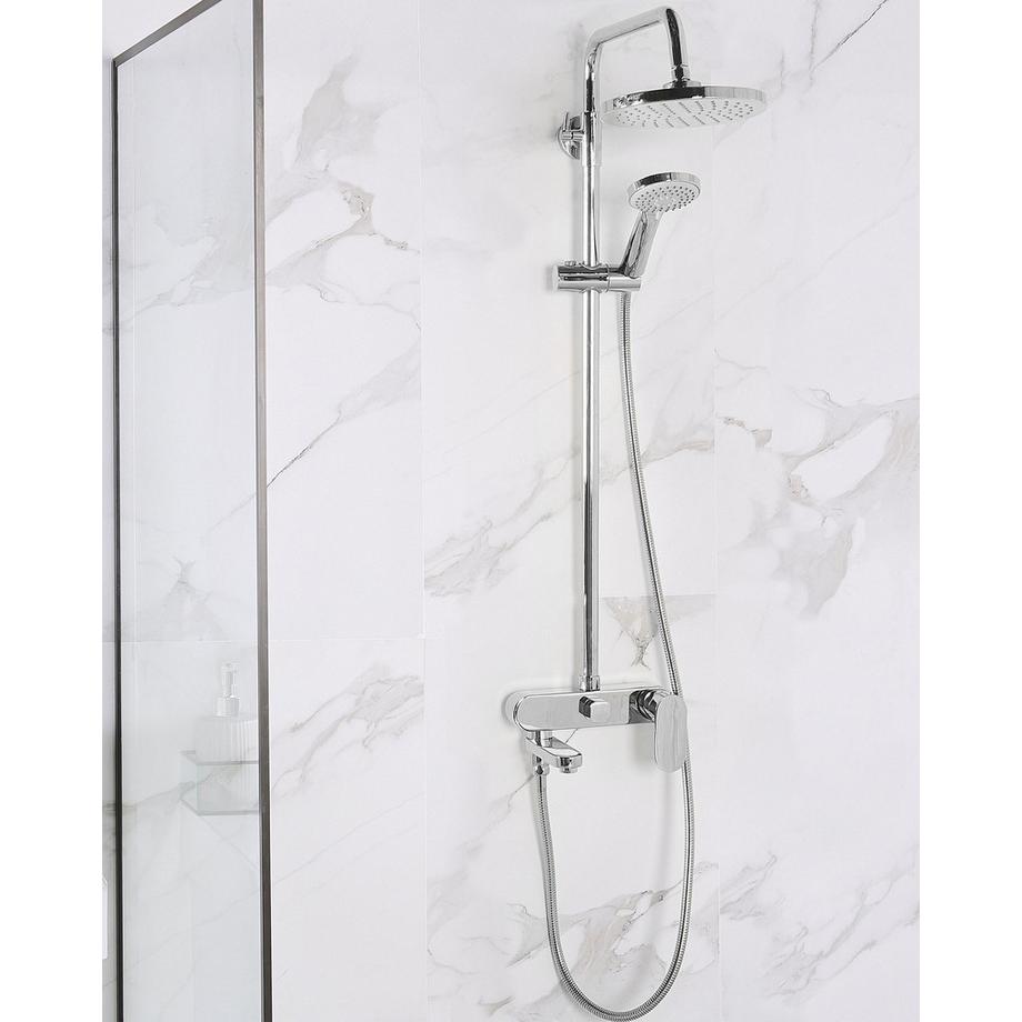 Beliani Ensemble de douche avec mitigeur et douche de pluie en Laiton Moderne GURARA  