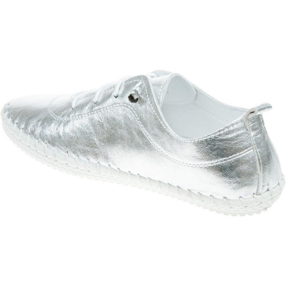 Lunar St Ives Scarpe in Pelle Metallica  