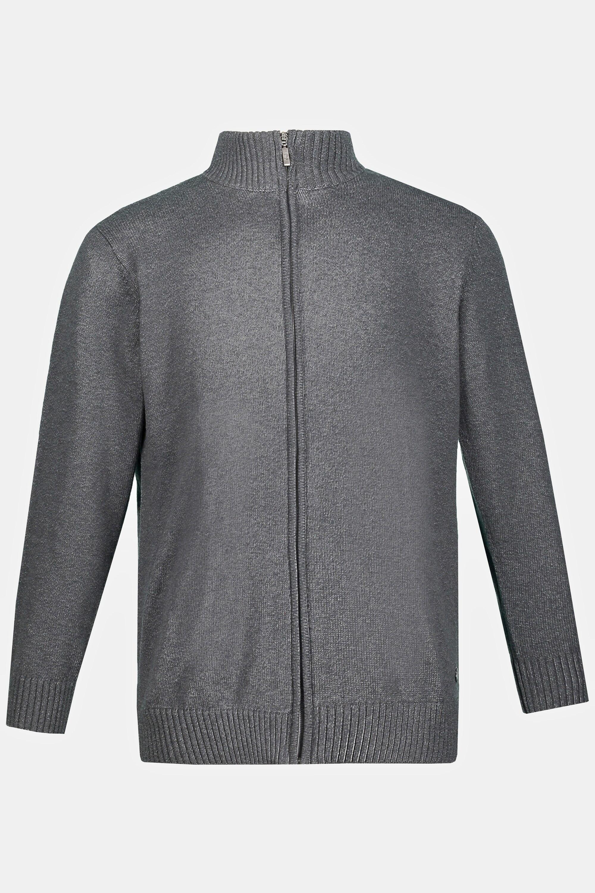 JP1880 Strickjacke Stehkragen Rippbündchen  
