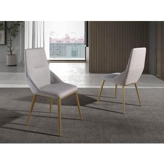 ANGEL CERDA Chaise en tissu gris clair  