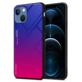 Cadorabo  Cadorabo Hülle kompatibel mit Apple iPhone 13 - Zweifarbige Schutzhülle aus TPU Silikon und Rückseite aus Tempered Glas 
