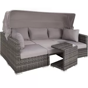 Rattan Lounge mit Aluminiumgestell San Marino