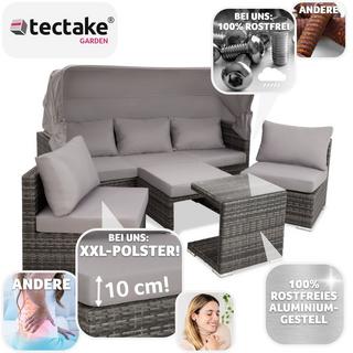 Tectake Canapé de jardin San Marino avec structure en aluminium  
