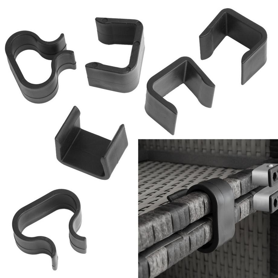 Tectake Lounge in rattan e alluminio San Marino resistente alle intemperie e ai raggi UV  