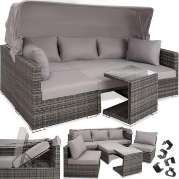 Rattan Lounge mit Aluminiumgestell San Marino