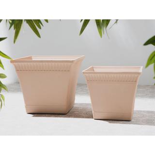 Beliani Set di 2 vasi per piante en Polvere di Pietre Classico PSATHA  