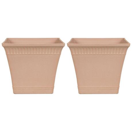 Beliani Set di 2 vasi per piante en Polvere di Pietre Classico PSATHA  