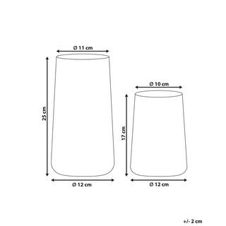 Beliani Dekovase aus Glas Modern KULCHE  