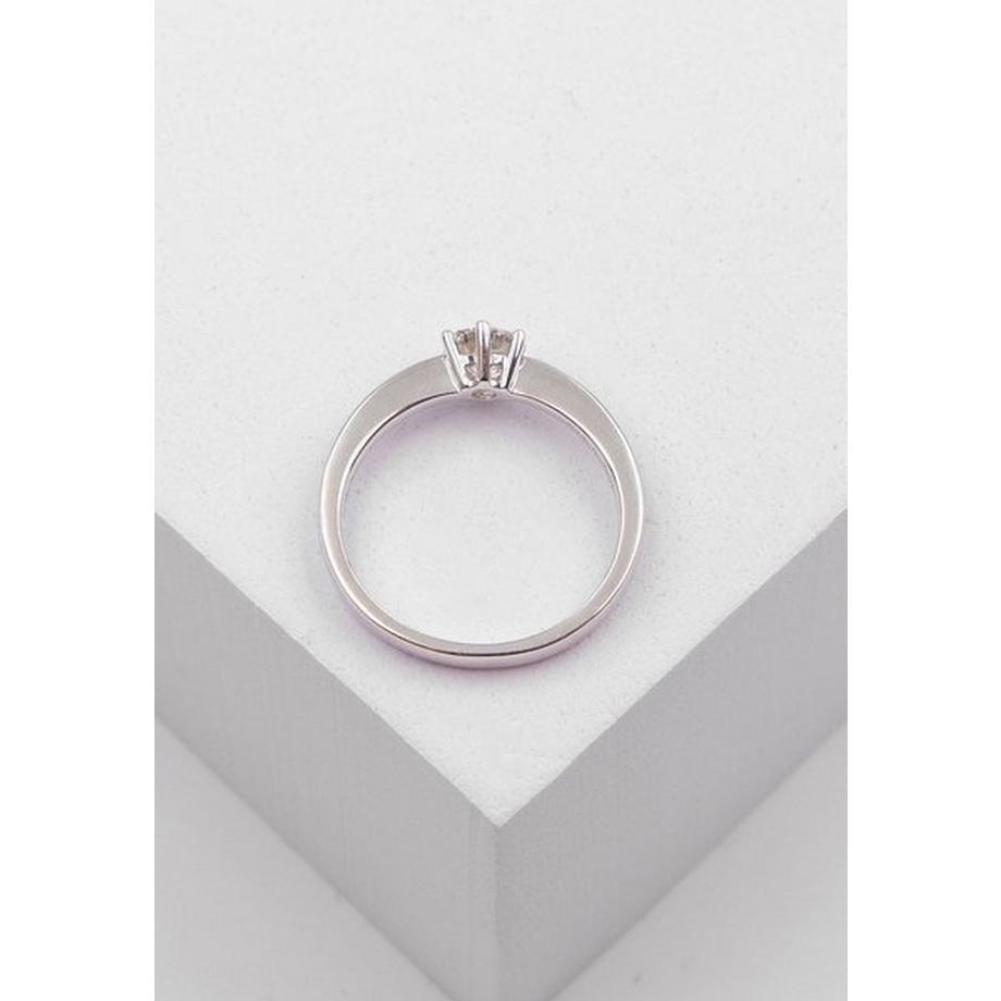 MUAU Schmuck  Bague Solitaire Diamant 0.50ct. or blanc 750 
