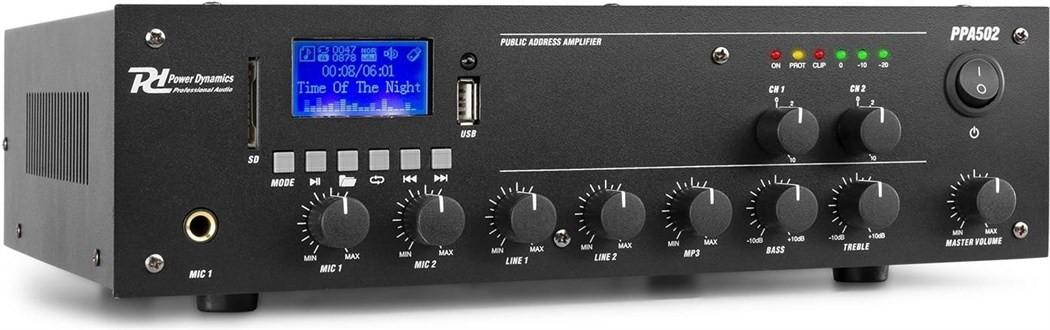 Power Dynamics  PPA502 100V 2-Zonen Verstärker 50W 