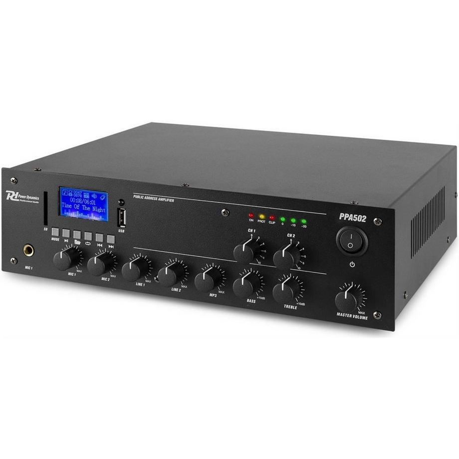 Power Dynamics  Verstärker Pro PPA502 100 V, 2x 50 W 