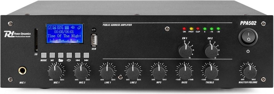 Power Dynamics  PPA502 100V 2-Zonen Verstärker 50W 