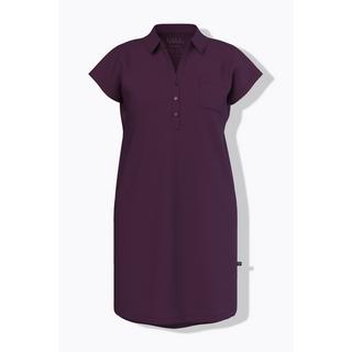 Ulla Popken Camicia da notte oversize collo a camicia scollo a V mezze maniche  