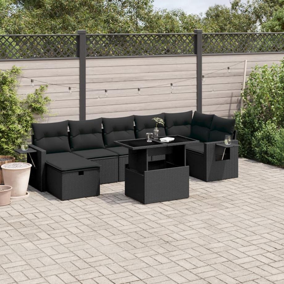 VidaXL set divano da giardino Polirattan  