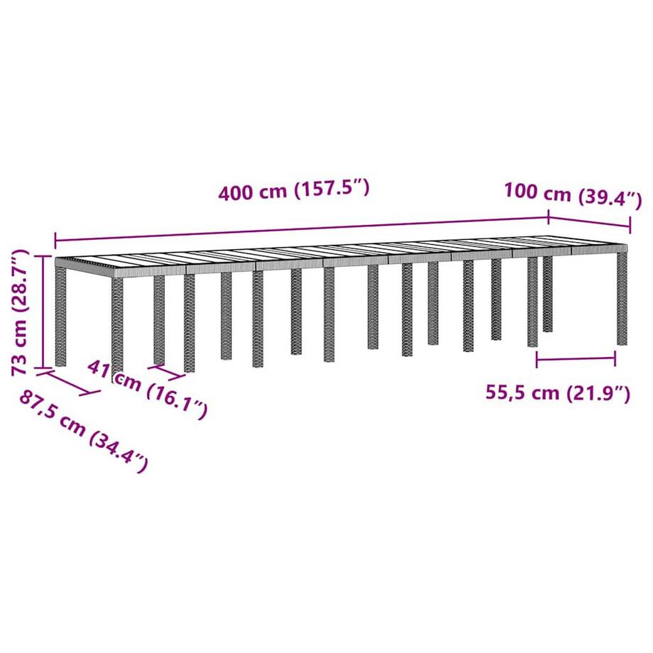 VidaXL Gartenmöbel polypropylen  