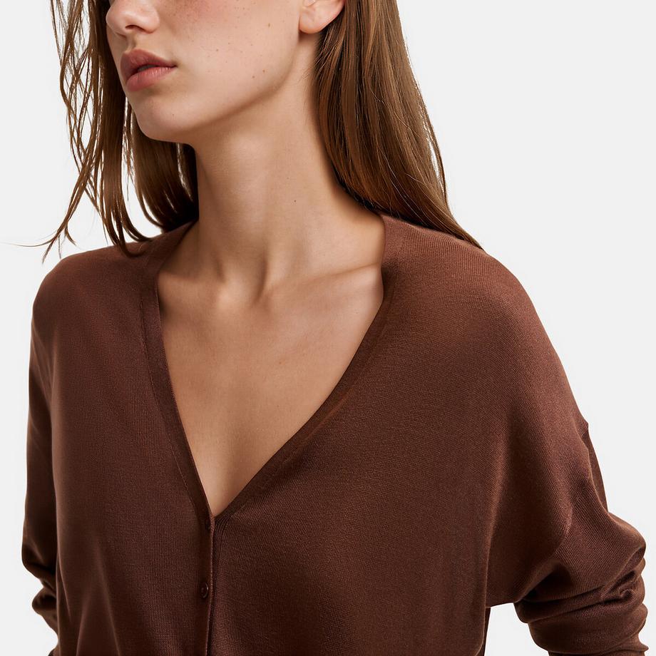 La Redoute Collections Cardigan col v en fine maille  