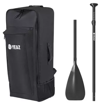 KIT PRO Sac à dos à roulettes et pagaie en carbone - eclipse black