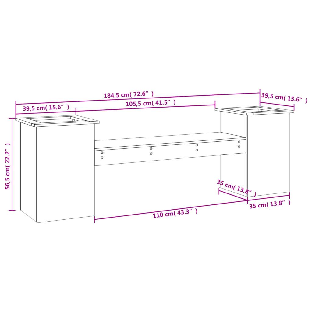 VidaXL Banc avec jardinière bois  