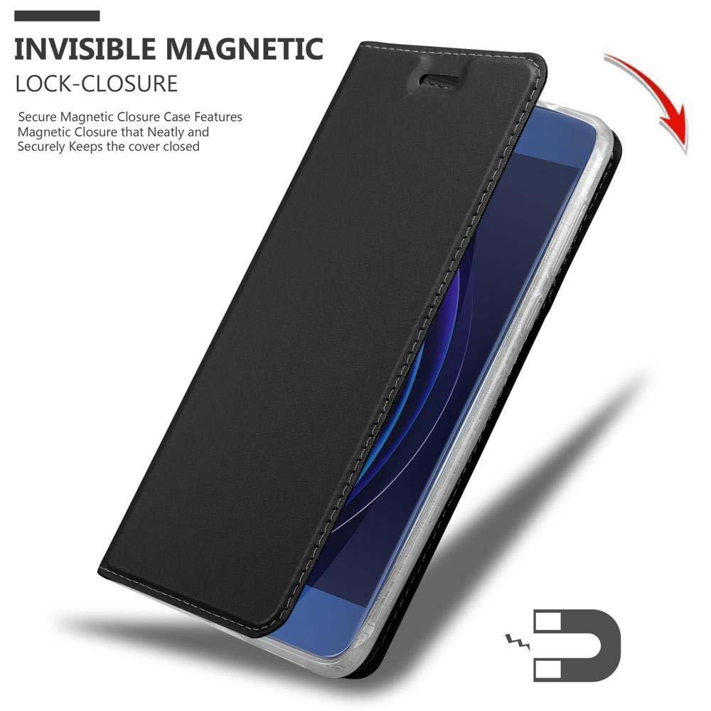 Cadorabo  Housse compatible avec Honor 8 / 8 PREMIUM - Coque de protection avec fermeture magnétique, fonction de support et compartiment pour carte 