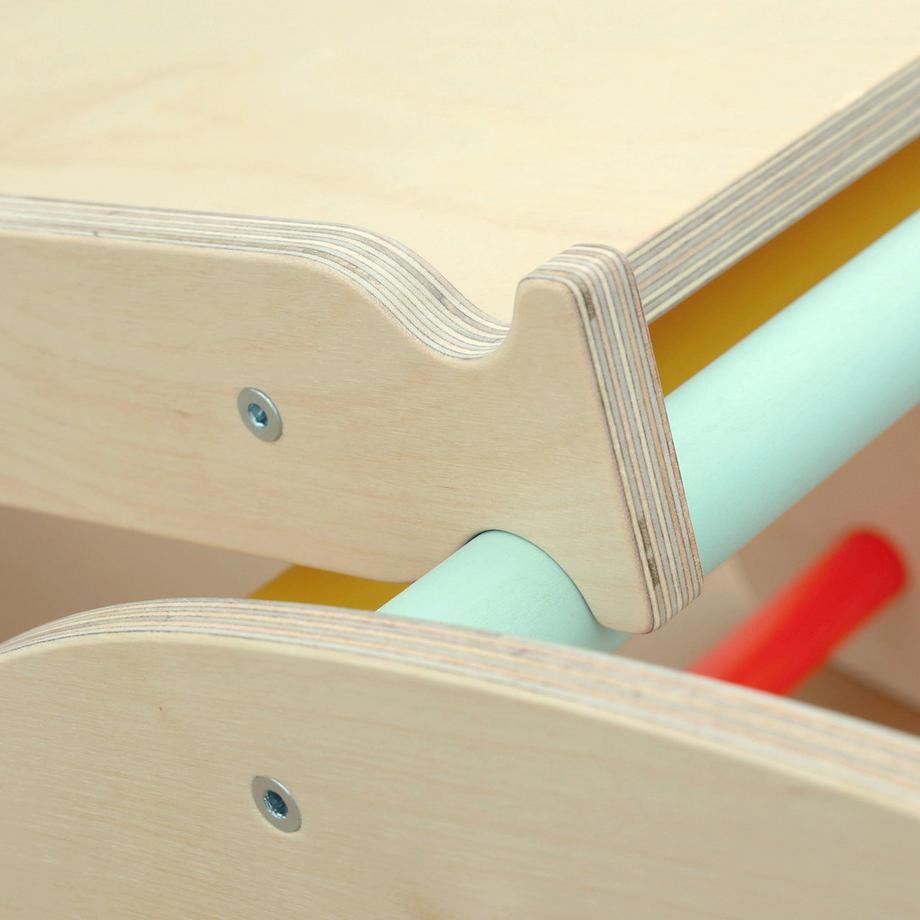 Montessori  Kletterbogen + XXL Rutsche - Hell 