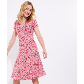 Jersey-Wickelkleid mit Blumenmuster