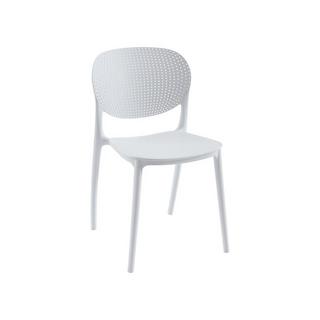 Vente-unique Chaise empilable en polypropylène - Blanc - CARETANE  