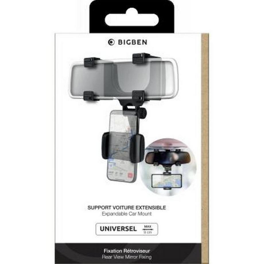 BigBen Connected  Supporto auto per smartphone regolabile su retrovisore rotante 360° 