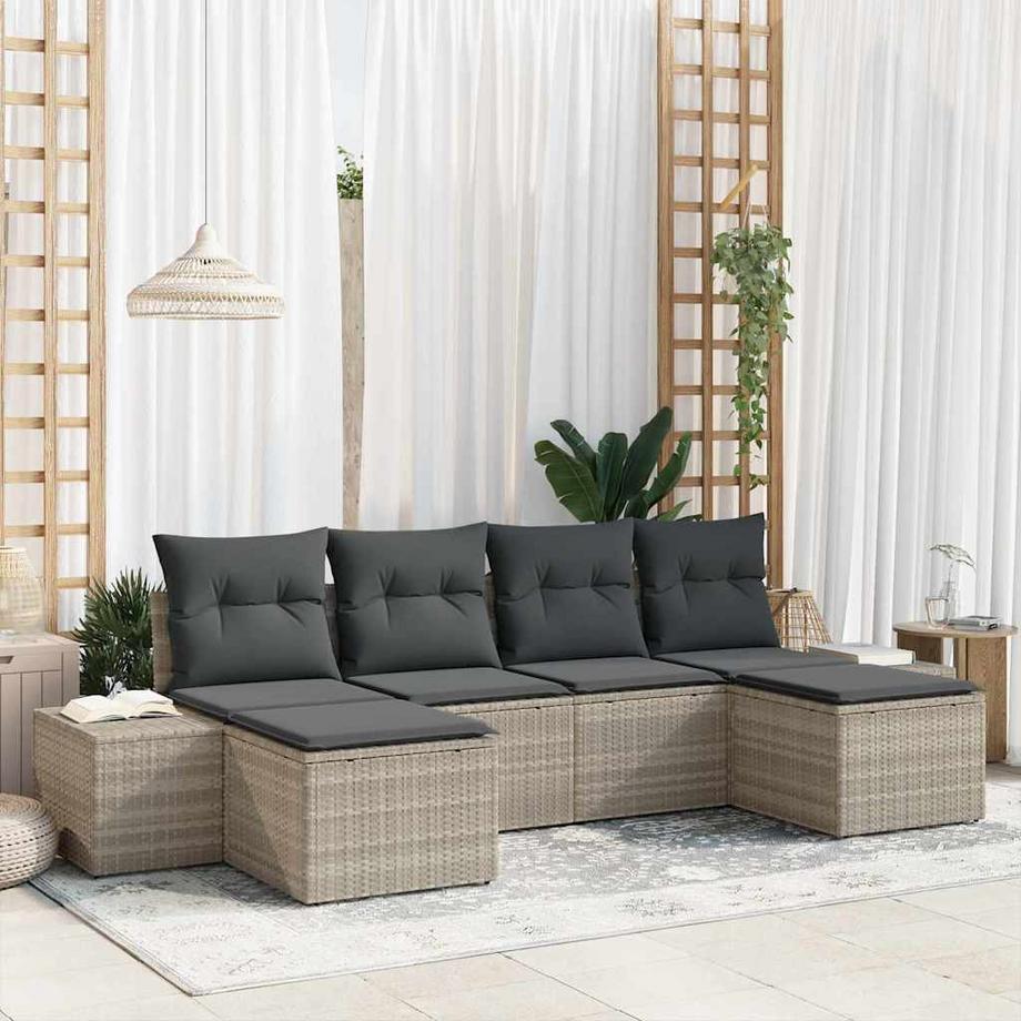 VidaXL Ensemble de canapé de jardin poly rattan  