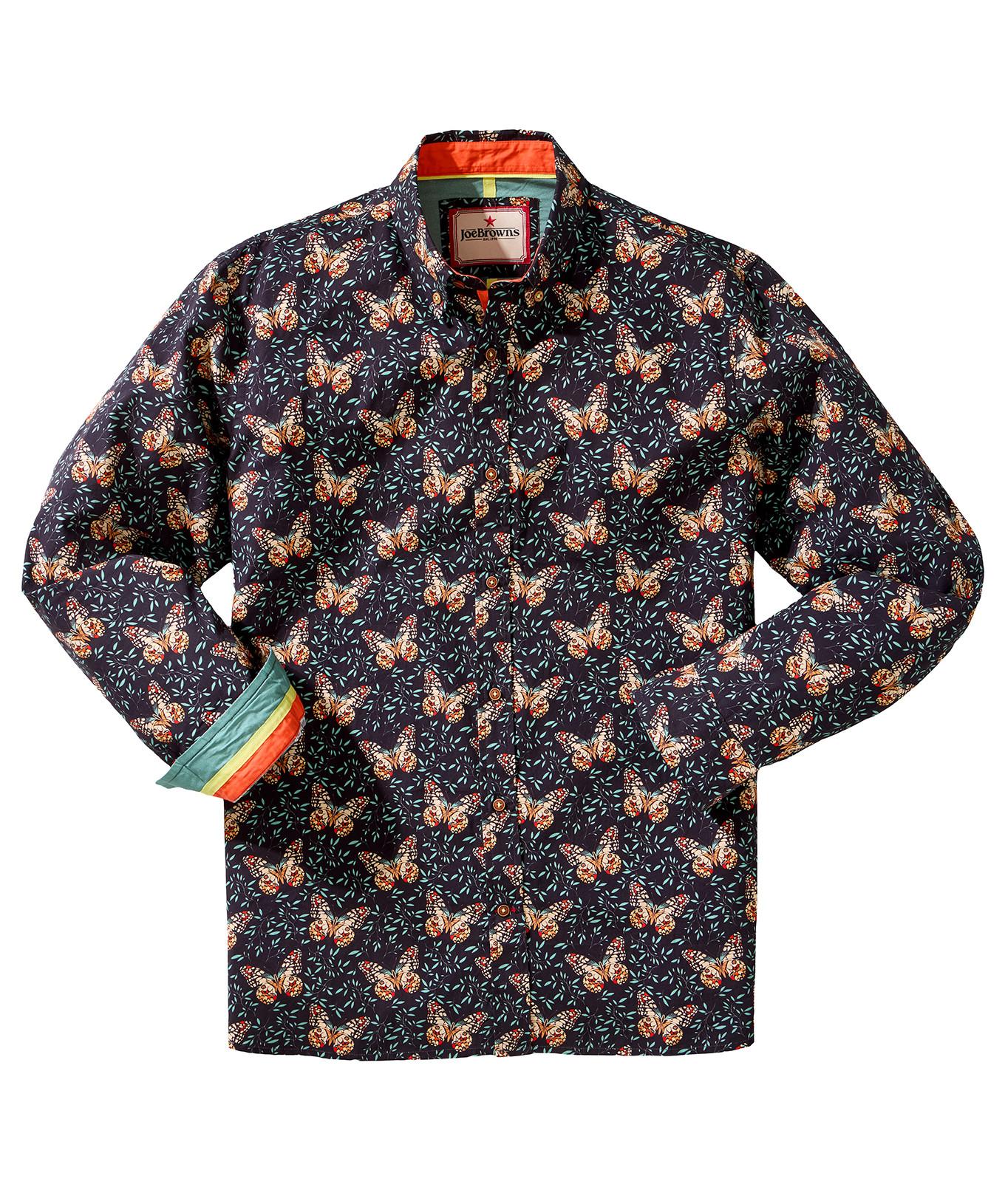 Joe Browns Langarmhemd Schmetterlingsmotiv  
