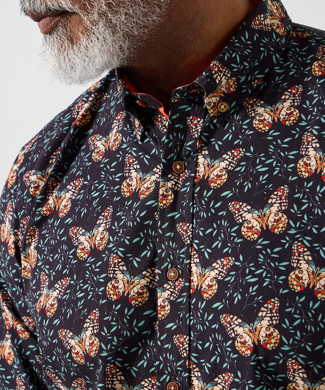 Joe Browns Langarmhemd Schmetterlingsmotiv  