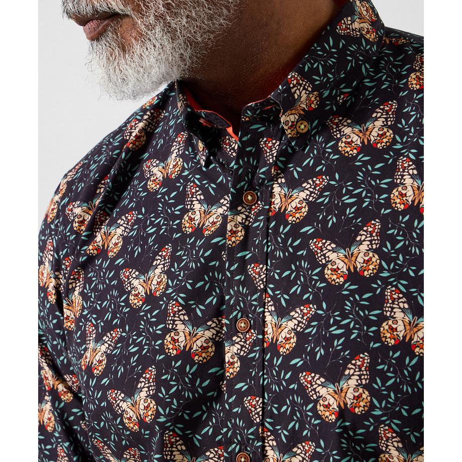 Joe Browns Langarmhemd Schmetterlingsmotiv  