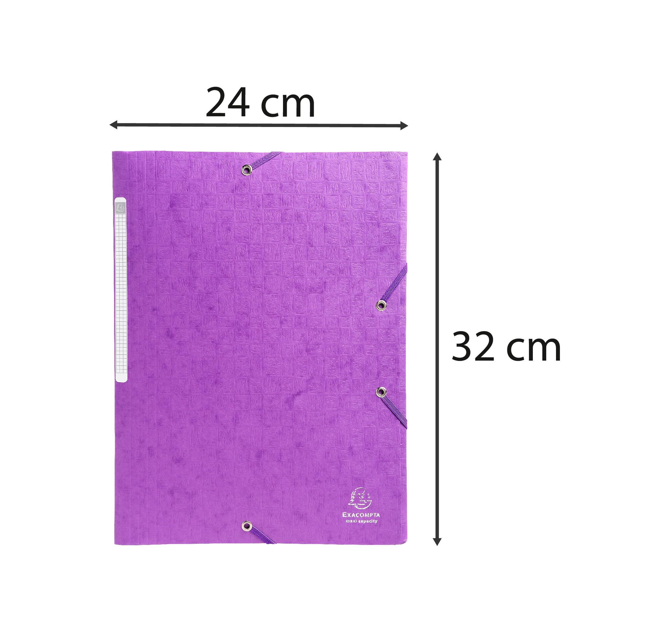 Exacompta Sammelmappe mit Gummizug und 3 Klappen, Colorspan-Karton 600g, für DIN A4, Maxi Capacity, Scotten - x 25  