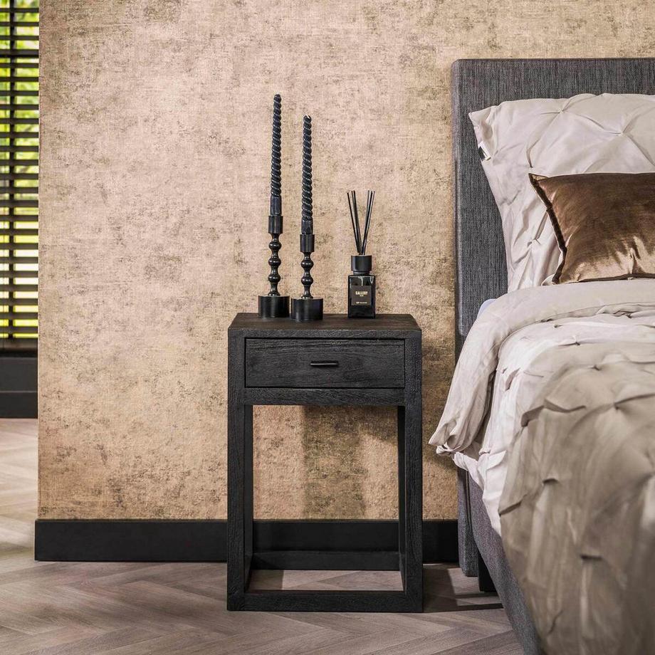 mutoni Table de nuit Noir Elegance Square  