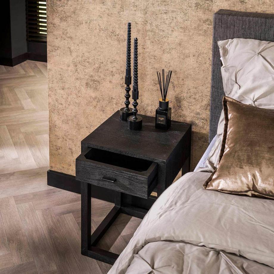 mutoni Table de nuit Noir Elegance Square  